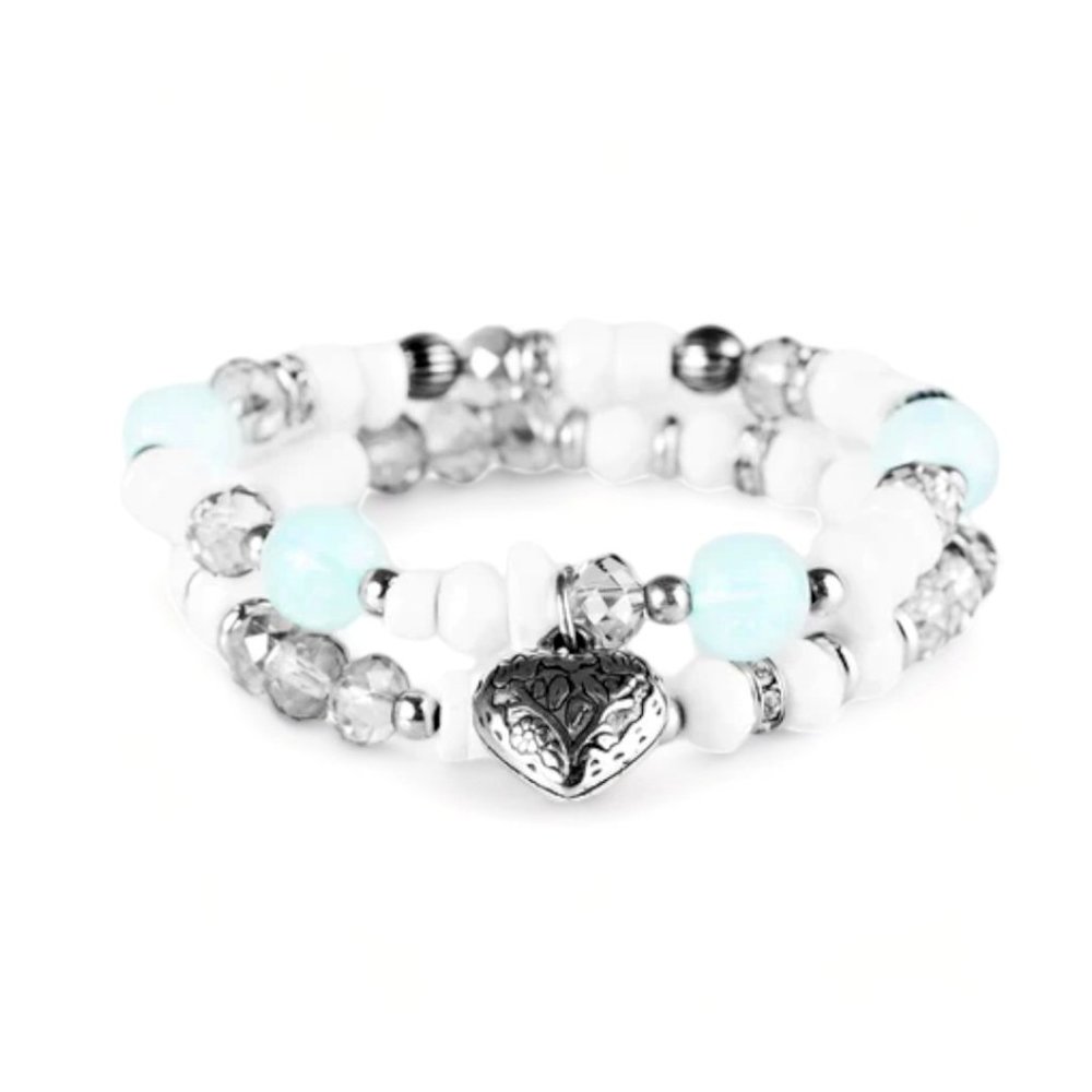 Paparazzi ♥ Writing My Own Love Story - White ♥ Bracelet